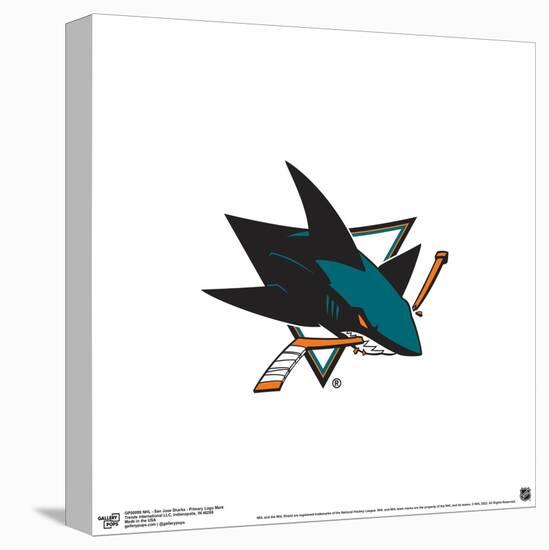 Gallery Pops NHL San Jose Sharks - Primary Logo Mark Wall Art-Trends International-Stretched Canvas