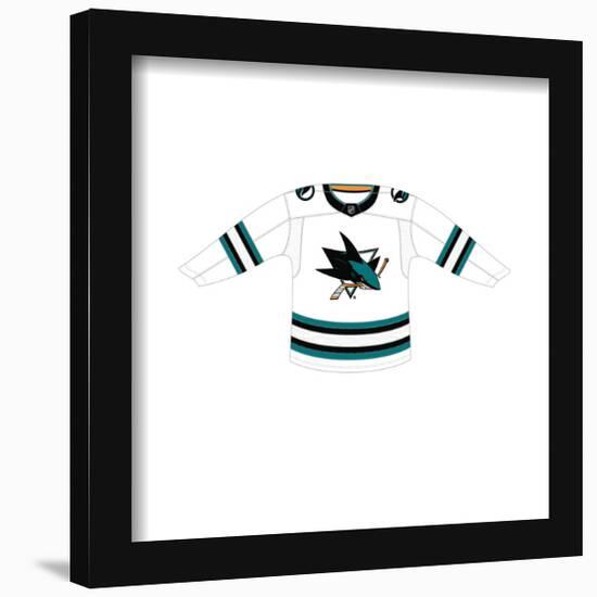 Gallery Pops NHL - San Jose Sharks - Road Uniform Front Wall Art-Trends International-Framed Gallery Pops