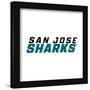 Gallery Pops NHL San Jose Sharks - Wordmark Wall Art-Trends International-Framed Gallery Pops