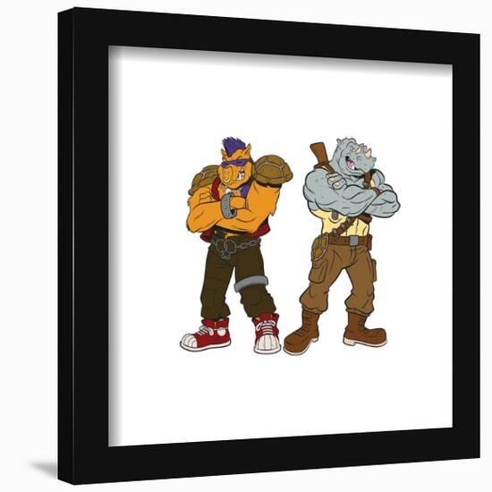 Gallery Pops Nickelodeon Teenage Mutant Ninja Turtles - Bebop Rocksteady Wall Art-Trends International-Framed Gallery Pops