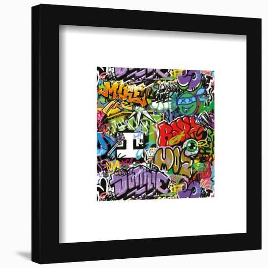 Gallery Pops Nickelodeon Teenage Mutant Ninja Turtles: Mutant Mayhem - Graffiti Pattern Wall Art-Trends International-Framed Gallery Pops