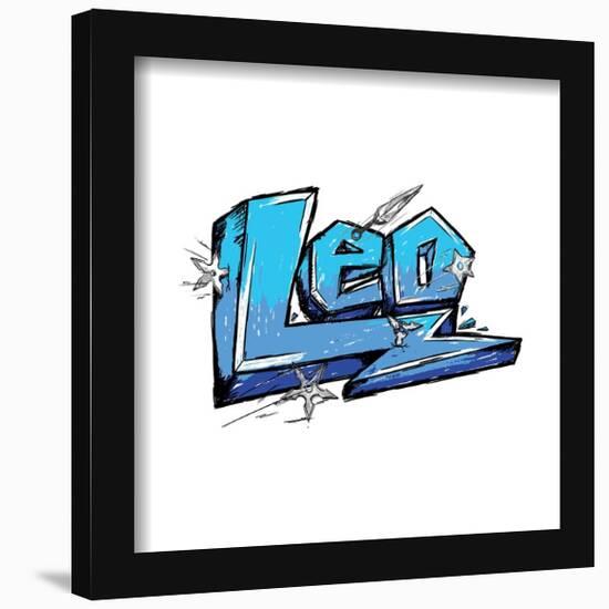 Gallery Pops Nickelodeon Teenage Mutant Ninja Turtles: Mutant Mayhem - Leo Typography Wall Art-Trends International-Framed Gallery Pops