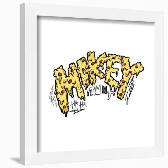 Gallery Pops Nickelodeon Teenage Mutant Ninja Turtles: Mutant Mayhem - Mikey Typography Wall Art-Trends International-Framed Gallery Pops