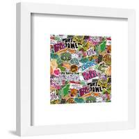 Gallery Pops Nickelodeon Teenage Mutant Ninja Turtles: Mutant Mayhem - Sticker Pattern Wall Art-Trends International-Framed Gallery Pops