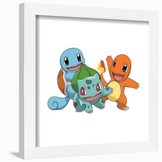 Gallery Pops Pokémon - Bulbasaur, Charmander, Squirtle Wall Art-Trends International-Framed Gallery Pops