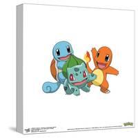 Gallery Pops Pokémon - Bulbasaur, Charmander, Squirtle Wall Art-Trends International-Stretched Canvas