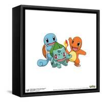 Gallery Pops Pokémon - Bulbasaur, Charmander, Squirtle Wall Art-Trends International-Framed Stretched Canvas