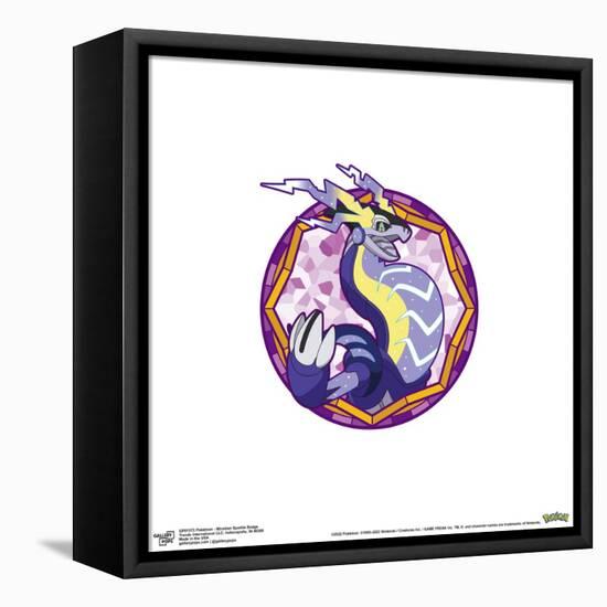Gallery Pops Pokémon - Miraidon Sparkle Badge Wall Art-Trends International-Framed Stretched Canvas