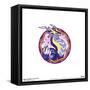 Gallery Pops Pokémon - Miraidon Sparkle Badge Wall Art-Trends International-Framed Stretched Canvas