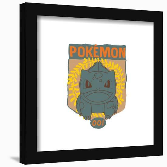 Gallery Pops Pokémon - Peaceful Nature Bulbasaur Badge Artwork Wall Art-Trends International-Framed Gallery Pops
