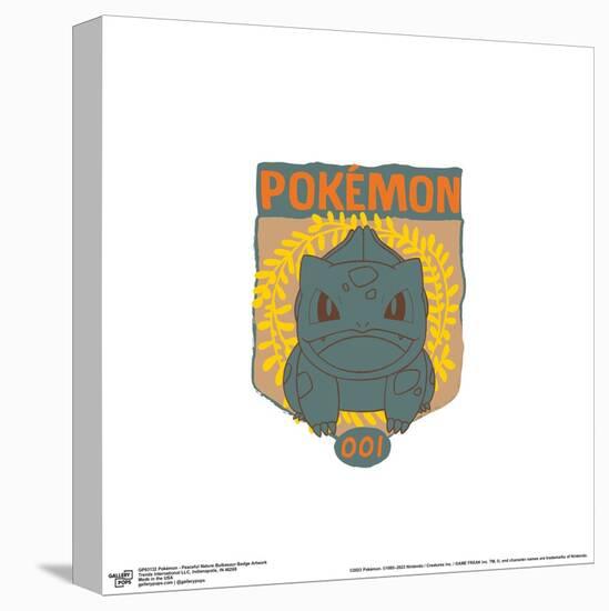 Gallery Pops Pokémon - Peaceful Nature Bulbasaur Badge Artwork Wall Art-Trends International-Stretched Canvas