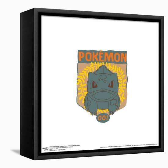 Gallery Pops Pokémon - Peaceful Nature Bulbasaur Badge Artwork Wall Art-Trends International-Framed Stretched Canvas