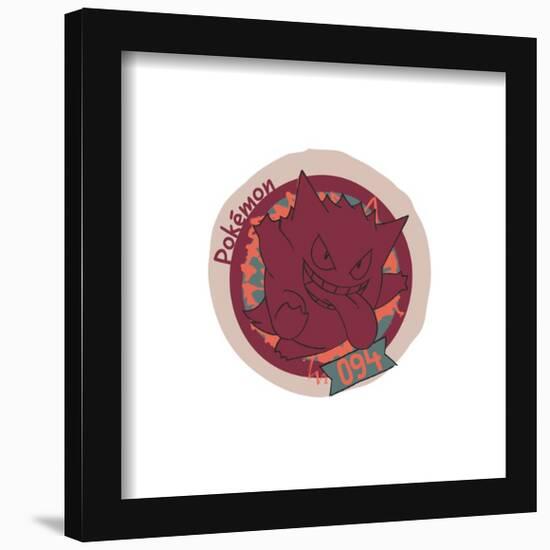Gallery Pops Pokémon - Peaceful Nature Gengar Badge Artwork Wall Art-Trends International-Framed Gallery Pops