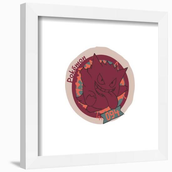 Gallery Pops Pokémon - Peaceful Nature Gengar Badge Artwork Wall Art-Trends International-Framed Gallery Pops