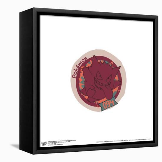 Gallery Pops Pokémon - Peaceful Nature Gengar Badge Artwork Wall Art-Trends International-Framed Stretched Canvas