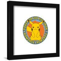 Gallery Pops Pokémon - Peaceful Nature Pikachu Badge Artwork Wall Art-Trends International-Framed Gallery Pops