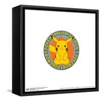 Gallery Pops Pokémon - Peaceful Nature Pikachu Badge Artwork Wall Art-Trends International-Framed Stretched Canvas