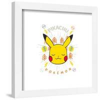 Gallery Pops Pokémon - Peaceful Nature Pikachu Face Wall Art-Trends International-Framed Gallery Pops