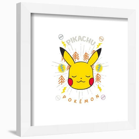 Gallery Pops Pokémon - Peaceful Nature Pikachu Face Wall Art-Trends International-Framed Gallery Pops