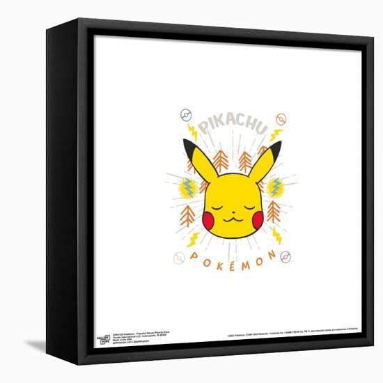 Gallery Pops Pokémon - Peaceful Nature Pikachu Face Wall Art-Trends International-Framed Stretched Canvas