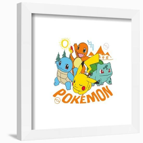 Gallery Pops Pokémon - Peaceful Nature Pokémon Wall Art-Trends International-Framed Gallery Pops