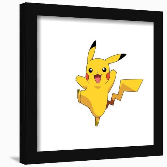 Gallery Pops Pokémon - Pikachu Jumping Pose Wall Art-Trends International-Framed Gallery Pops