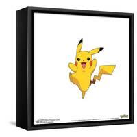 Gallery Pops Pokémon - Pikachu Jumping Pose Wall Art-Trends International-Framed Stretched Canvas