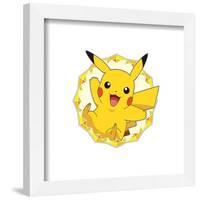 Gallery Pops Pokémon - Pikachu Sparkle Badge Wall Art-Trends International-Framed Gallery Pops