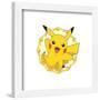 Gallery Pops Pokémon - Pikachu Sparkle Badge Wall Art-Trends International-Framed Gallery Pops