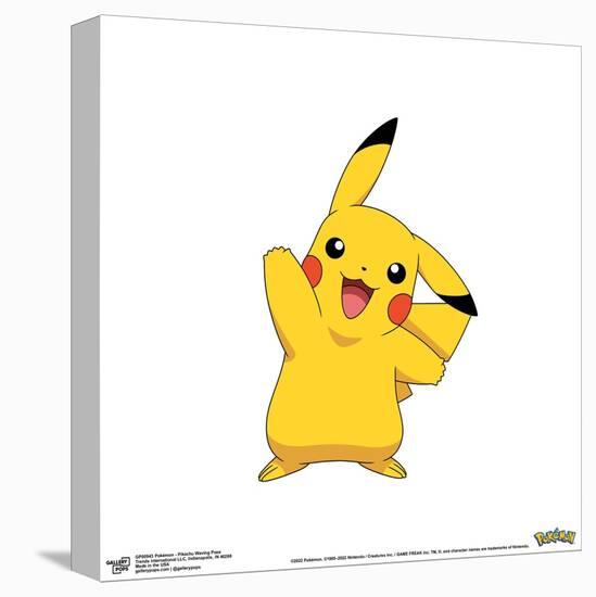 Gallery Pops Pokémon - Pikachu Waving Pose Wall Art-Trends International-Stretched Canvas