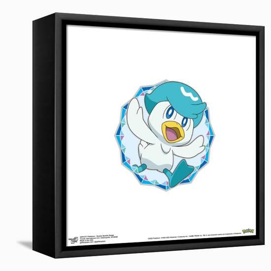 Gallery Pops Pokémon - Quaxly Sparkle Badge Wall Art-Trends International-Framed Stretched Canvas