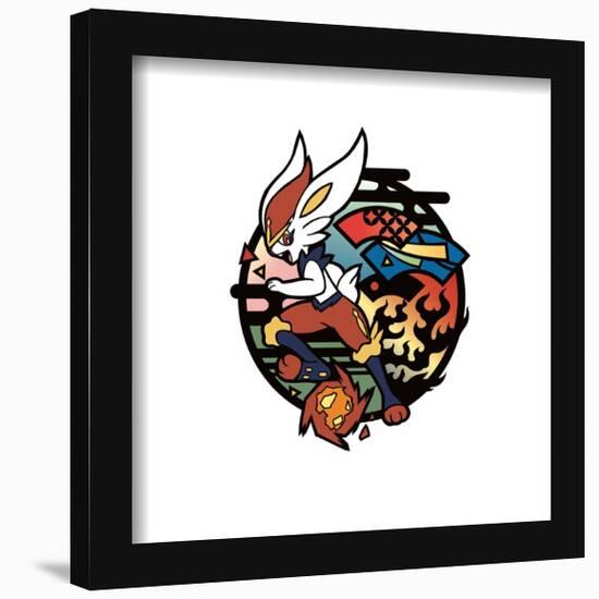 Gallery Pops Pokémon - Wagara Cinderace Wall Art-Trends International-Framed Gallery Pops
