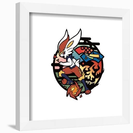 Gallery Pops Pokémon - Wagara Cinderace Wall Art-Trends International-Framed Gallery Pops