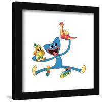 Gallery Pops Poppy Playtime: Chapter 3 - Cartoon Huggy Wuggy Toys Wall Art-Trends International-Framed Gallery Pops