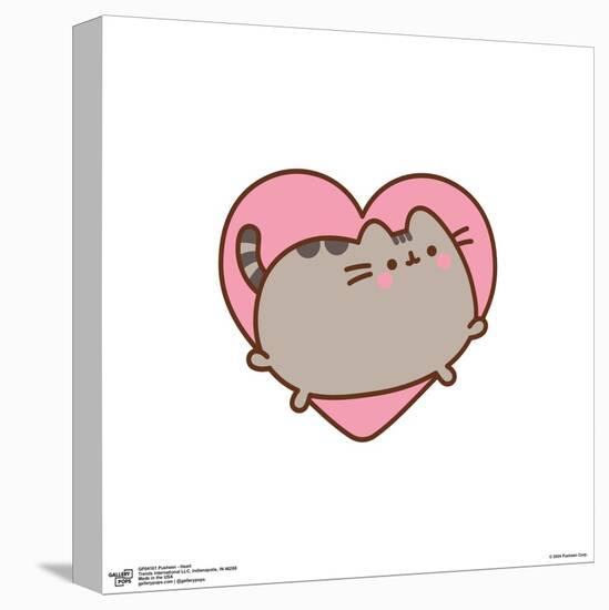 Gallery Pops Pusheen - Heart Wall Art-Trends International-Stretched Canvas