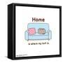 Gallery Pops Pusheen - Home Is Where My Butt Is Wall Art-Trends International-Framed Stretched Canvas