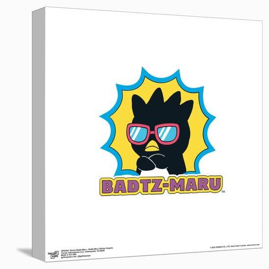 Gallery Pops Sanrio Badtz-Maru - Badtz-Maru Sticker Graphic Wall Art-Trends International-Stretched Canvas