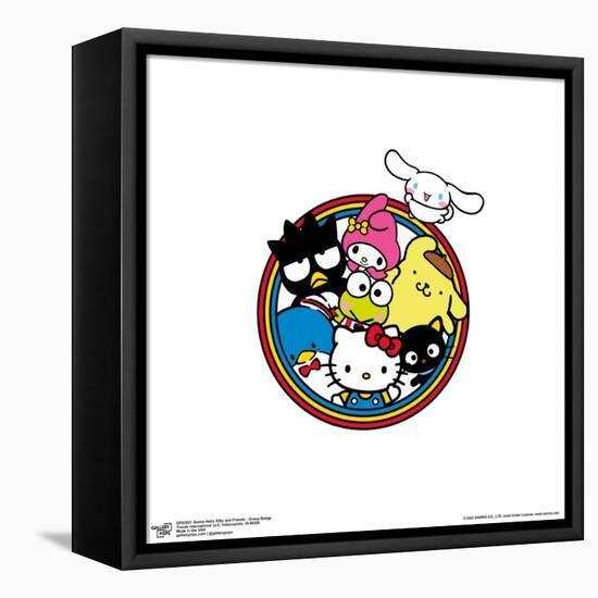Gallery Pops Sanrio Hello Kitty and Friends - Group Badge Wall Art-Trends International-Framed Stretched Canvas