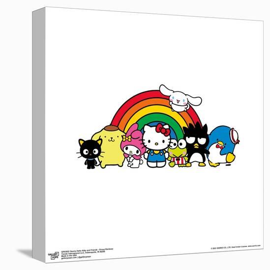 Gallery Pops Sanrio Hello Kitty and Friends - Group Rainbow Wall Art-Trends International-Stretched Canvas