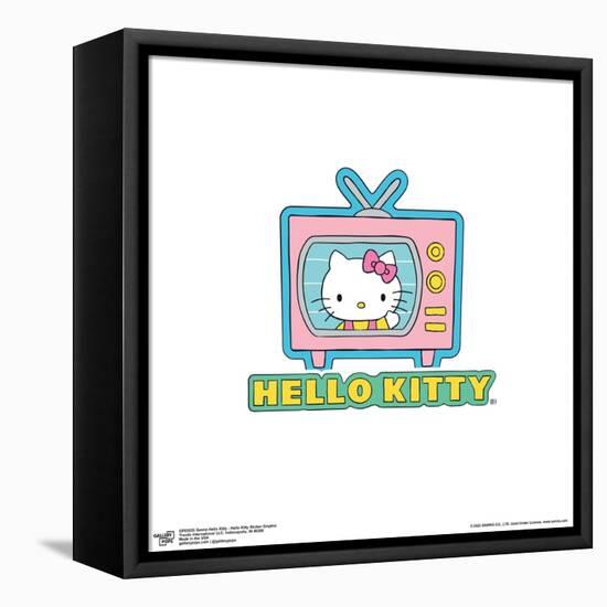 Gallery Pops Sanrio Hello Kitty - Hello Kitty Sticker Graphic Wall Art-Trends International-Framed Stretched Canvas