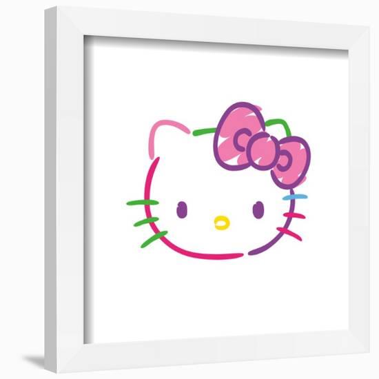 Gallery Pops Sanrio Hello Kitty - Pop Art Kitty Head Wall Art-Trends International-Framed Gallery Pops