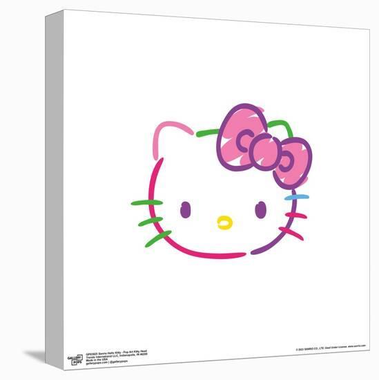 Gallery Pops Sanrio Hello Kitty - Pop Art Kitty Head Wall Art-Trends International-Stretched Canvas