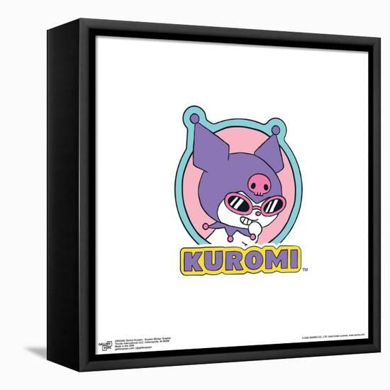 Gallery Pops Sanrio Kuromi - Kuromi Sticker Graphic Wall Art-Trends International-Framed Stretched Canvas