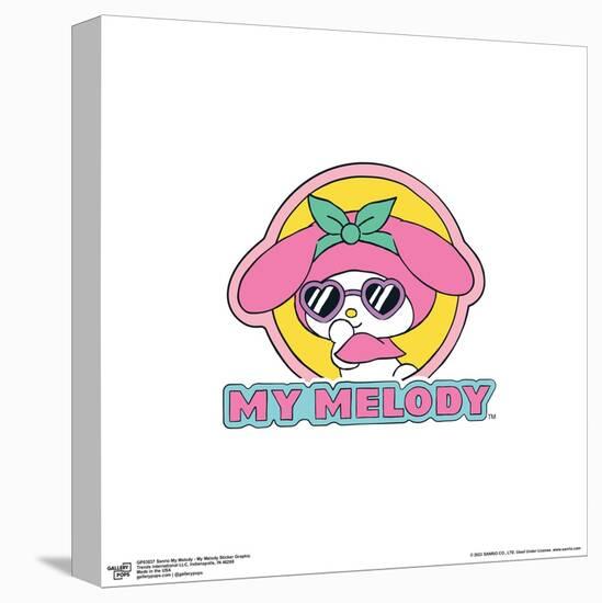 Gallery Pops Sanrio My Melody - My Melody Sticker Graphic Wall Art-Trends International-Stretched Canvas