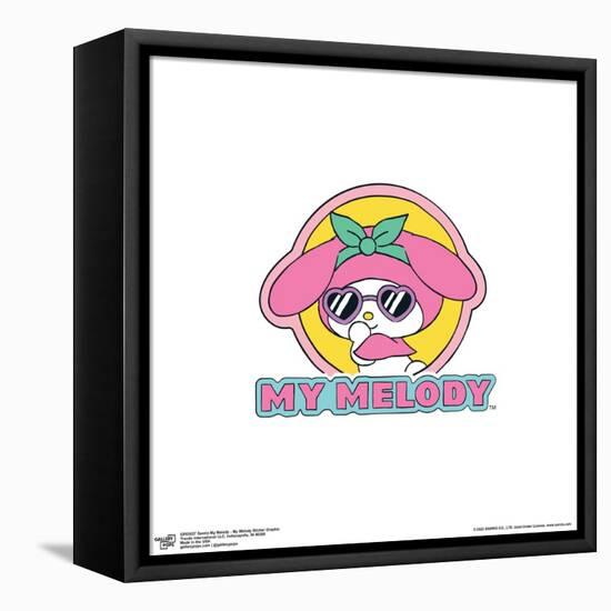 Gallery Pops Sanrio My Melody - My Melody Sticker Graphic Wall Art-Trends International-Framed Stretched Canvas