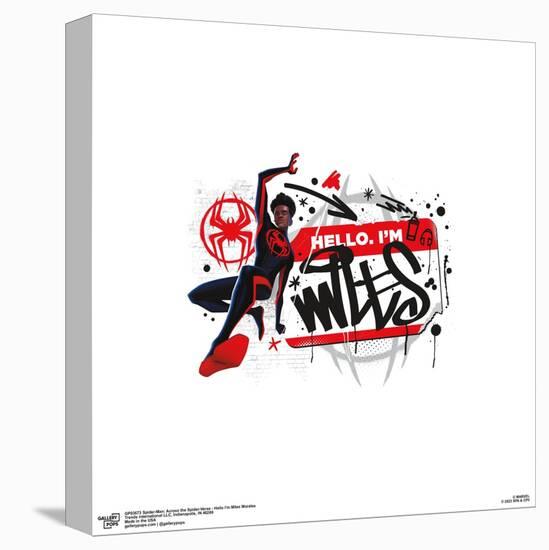 Gallery Pops Spider-Man: Across the Spider-Verse - Hello I'm Miles Morales Wall Art-Trends International-Stretched Canvas