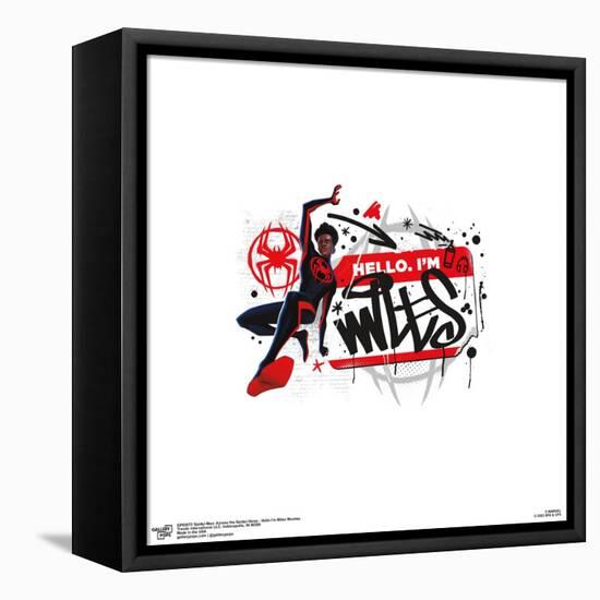 Gallery Pops Spider-Man: Across the Spider-Verse - Hello I'm Miles Morales Wall Art-Trends International-Framed Stretched Canvas