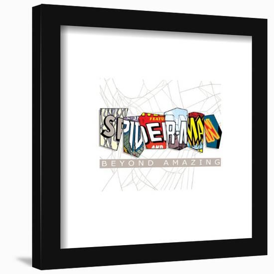 Gallery Pops Spider-Man: Beyond Amazing - Spider-Man Retro Text Logo Wall Art-Trends International-Framed Gallery Pops