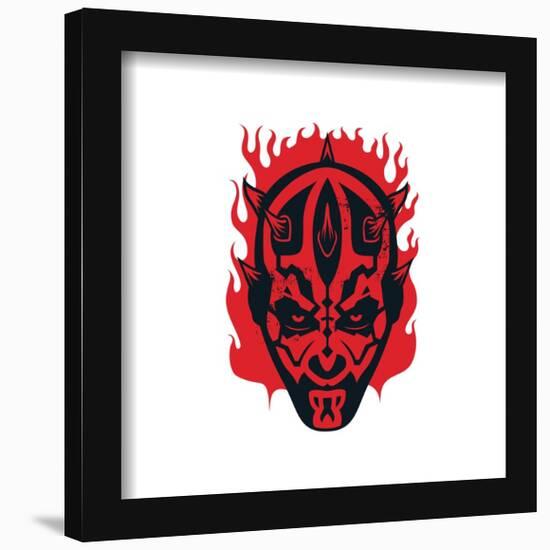 Gallery Pops Star Wars - Dark Side Darth Maul Duotone Badge Wall Art-Trends International-Framed Gallery Pops