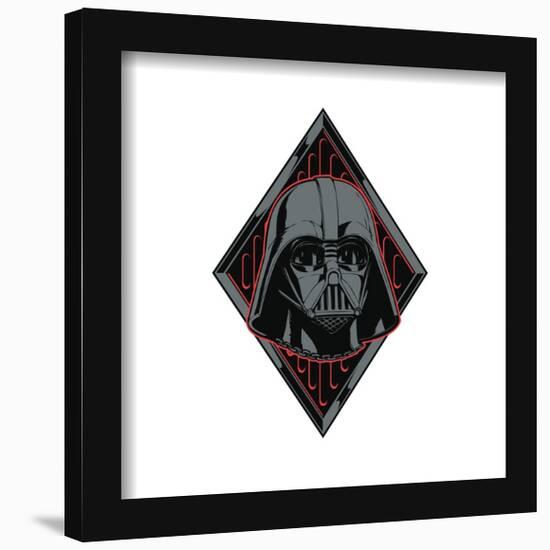Gallery Pops Star Wars - Dark Side Darth Vader Badge Wall Art-Trends International-Framed Gallery Pops